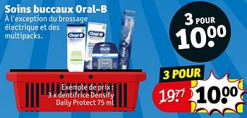 Promotions Dentifrice densify daily protect - Oral-B - Valide de 30/04/2024 à 12/05/2024 chez Kruidvat