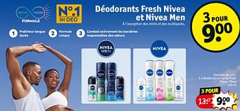 Promotions Déodorant en spray fresh flower nivea - Nivea - Valide de 30/04/2024 à 12/05/2024 chez Kruidvat