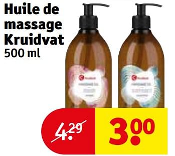 Promoties Huile de massage kruidvat - Huismerk - Kruidvat - Geldig van 30/04/2024 tot 12/05/2024 bij Kruidvat