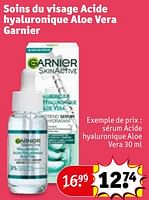 Promotions Sérum acide hyaluronique aloe vera - Garnier - Valide de 30/04/2024 à 12/05/2024 chez Kruidvat
