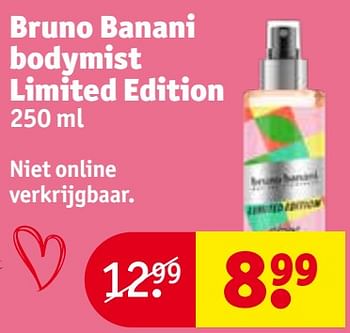 Promotions Bruno banani bodymist limited edition - Bruno Banani - Valide de 30/04/2024 à 12/05/2024 chez Kruidvat