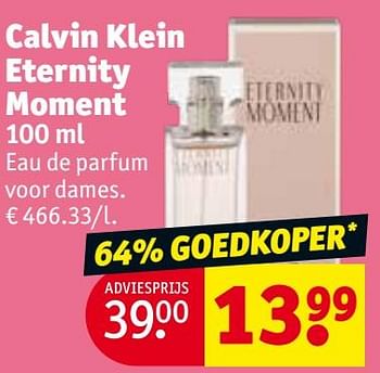 Promotions Calvin klein eternity moment edp - Calvin Klein - Valide de 30/04/2024 à 12/05/2024 chez Kruidvat