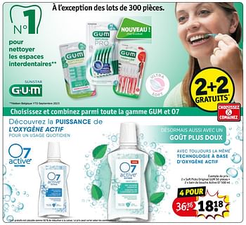 Promoties Soft picks original gum + bain de bouche active - GUM - Geldig van 30/04/2024 tot 12/05/2024 bij Kruidvat