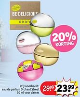 Promoties Eau de parfum orchard street voor dames - DKNY - Geldig van 30/04/2024 tot 12/05/2024 bij Kruidvat