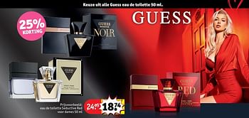 Promotions Eau de toilette seductive red voor dames - Guess - Valide de 30/04/2024 à 12/05/2024 chez Kruidvat