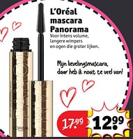 Promoties L’oréal mascara panorama - L'Oreal Paris - Geldig van 30/04/2024 tot 12/05/2024 bij Kruidvat