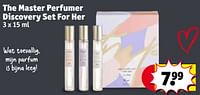 Promoties The master perfumer discovery set for her - The Master Perfumer - Geldig van 30/04/2024 tot 12/05/2024 bij Kruidvat