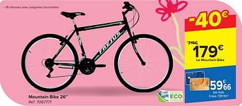 Promotions Mountain bike 26’’ - Frejus - Valide de 30/04/2024 à 13/05/2024 chez Carrefour