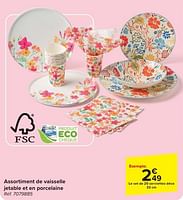 Promotions Set de 20 serviettes déco - Produit maison - Carrefour  - Valide de 30/04/2024 à 13/05/2024 chez Carrefour