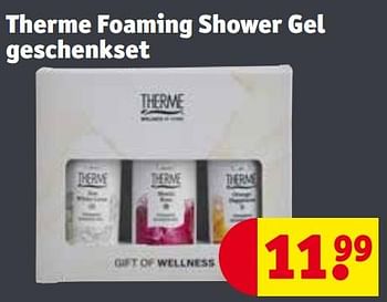 Promotions Therme foaming shower gel geschenkset - Therme - Valide de 30/04/2024 à 12/05/2024 chez Kruidvat