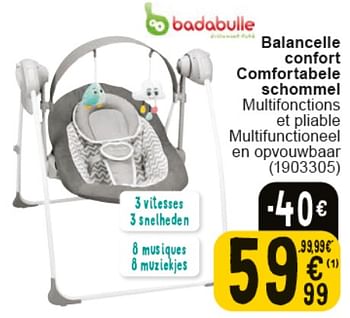 Promoties Balancelle confort - Badabulle - Geldig van 30/04/2024 tot 13/05/2024 bij Cora