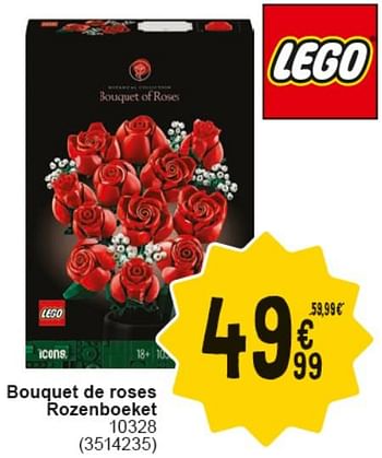 Promotions Bouquet de roses 10328 - Lego - Valide de 30/04/2024 à 13/05/2024 chez Cora