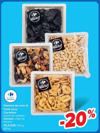 Promoties Chips de banane - Huismerk - Carrefour  - Geldig van 30/04/2024 tot 13/05/2024 bij Carrefour