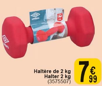 Promoties Haltère - Umbro - Geldig van 30/04/2024 tot 13/05/2024 bij Cora