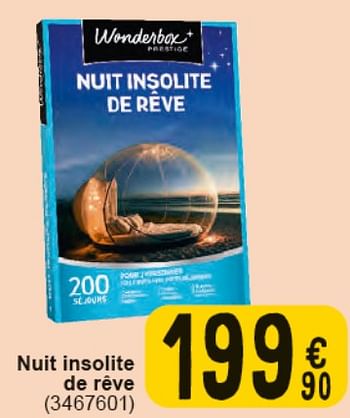 Promoties Nuit insolite de rêve - Wonderbox - Geldig van 30/04/2024 tot 13/05/2024 bij Cora