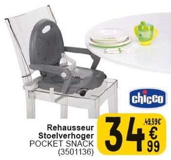 Promoties Rehausseur pocket snack - Chicco - Geldig van 30/04/2024 tot 13/05/2024 bij Cora