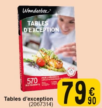 Promotions Tables d’exception - Wonderbox - Valide de 30/04/2024 à 13/05/2024 chez Cora