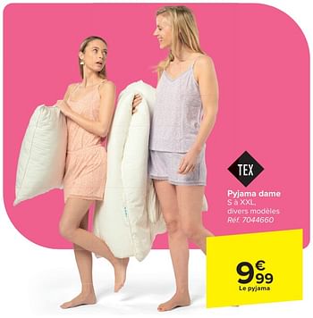 Promoties Pyjama dame - Tex - Geldig van 30/04/2024 tot 13/05/2024 bij Carrefour