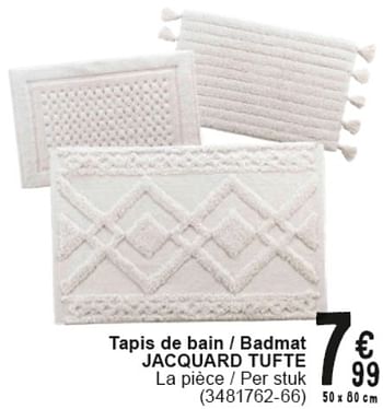 Promotions Tapis de bain jacquard tufte - Produit maison - Cora - Valide de 30/04/2024 à 13/05/2024 chez Cora