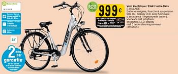 Promoties Vélo électrique e-balade - E-Balade - Geldig van 30/04/2024 tot 13/05/2024 bij Cora