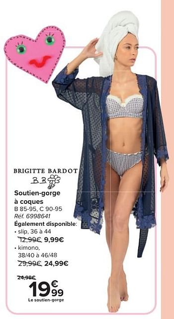 Promoties Soutien-gorge à coques - Brigitte Bardot - Geldig van 30/04/2024 tot 13/05/2024 bij Carrefour