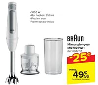 Promotions Braun mixeur plongeur mq7020wh - Braun - Valide de 30/04/2024 à 13/05/2024 chez Carrefour