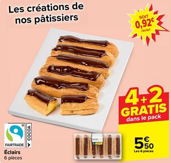 Promoties Éclairs - Huismerk - Carrefour  - Geldig van 30/04/2024 tot 13/05/2024 bij Carrefour