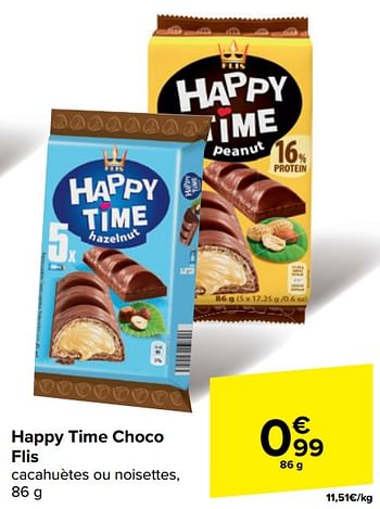 Promoties Happy time choco flis - Happy time - Geldig van 30/04/2024 tot 13/05/2024 bij Carrefour