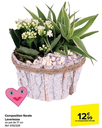 Promotions Composition florale lavertezzo - Produit maison - Carrefour  - Valide de 30/04/2024 à 13/05/2024 chez Carrefour