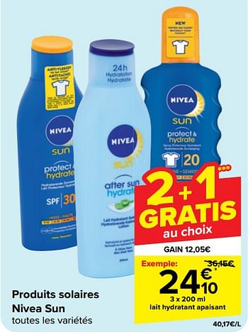 Promoties Lait hydratant apaisant - Nivea - Geldig van 30/04/2024 tot 13/05/2024 bij Carrefour