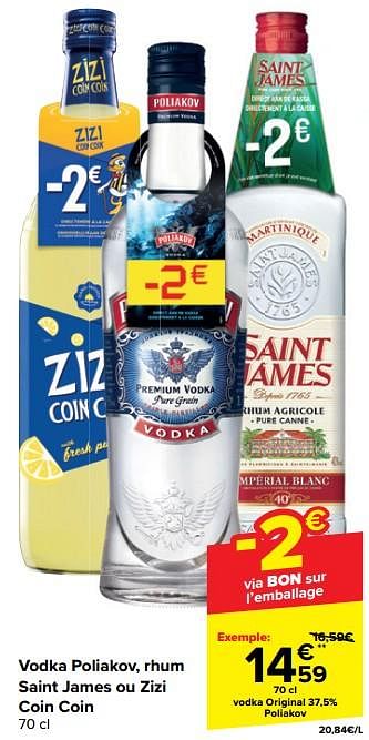 Promoties Vodka original 37,5% poliakov - poliakov - Geldig van 30/04/2024 tot 13/05/2024 bij Carrefour