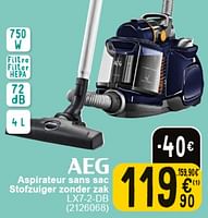 Promotions Aeg aspirateur sans sac lx7-2-db - AEG - Valide de 30/04/2024 à 13/05/2024 chez Cora