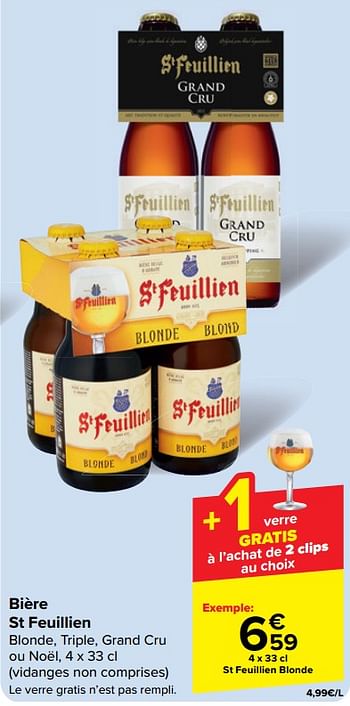 Promoties St feuillien blonde - Huismerk - Carrefour  - Geldig van 30/04/2024 tot 13/05/2024 bij Carrefour