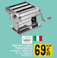 Promotions Machine à pâtes - Marcato - Valide de 30/04/2024 à 13/05/2024 chez Cora