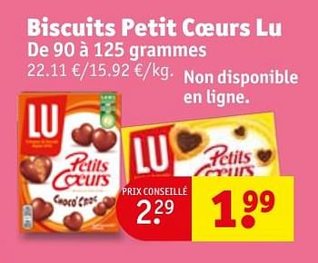 Promoties Biscuits petit coeurs lu - Lu - Geldig van 30/04/2024 tot 12/05/2024 bij Kruidvat