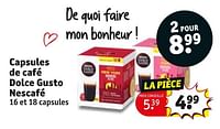 Promotions Capsules de café dolce gusto nescafé - Nescafe - Valide de 30/04/2024 à 12/05/2024 chez Kruidvat