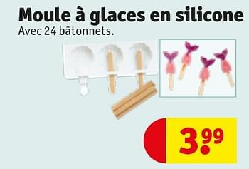 Promoties Moule à glaces en silicone - Huismerk - Kruidvat - Geldig van 30/04/2024 tot 12/05/2024 bij Kruidvat