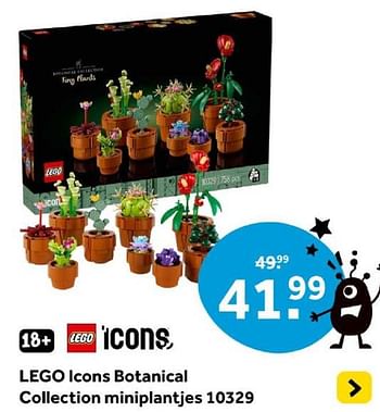 Promotions Lego icons botanical collection miniplantjes 10329 - Lego - Valide de 01/05/2024 à 19/05/2024 chez Intertoys