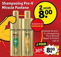 Promotions Shampooing pro-v miracle repair + protect - Pantene - Valide de 30/04/2024 à 12/05/2024 chez Kruidvat