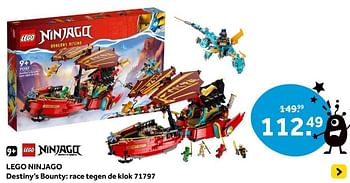 Promotions Lego ninjago destiny`s bounty race tegen de klok 71797 - Lego - Valide de 01/05/2024 à 19/05/2024 chez Intertoys