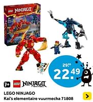 Promoties Lego ninjago kai`s elementaire vuurmecha 71808 - Lego - Geldig van 01/05/2024 tot 19/05/2024 bij Intertoys
