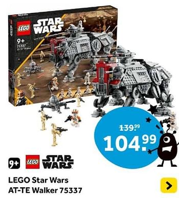 Promoties Lego star wars at te walker 75337 - Lego - Geldig van 01/05/2024 tot 19/05/2024 bij Intertoys