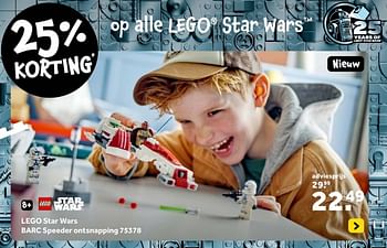 Promotions Lego star wars barc speeder ontsnapping 75378 - Lego - Valide de 01/05/2024 à 19/05/2024 chez Intertoys