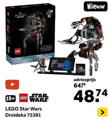 Promoties Lego star wars droideka 75381 - Lego - Geldig van 01/05/2024 tot 19/05/2024 bij Intertoys