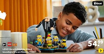 Promoties Lego verschrikkelijke ikke 4 bouwbare gru en minions 75582 - Lego - Geldig van 01/05/2024 tot 19/05/2024 bij Intertoys