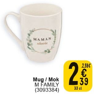 Promoties Mug m family - Huismerk - Cora - Geldig van 30/04/2024 tot 13/05/2024 bij Cora