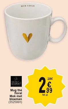 Promotions Mug thé floral - Secret de Gourmet - Valide de 30/04/2024 à 13/05/2024 chez Cora