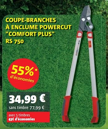 Promoties Coupe-branches à enclume powercut comfort plus rs 750 - Wolf Garten - Geldig van 01/05/2024 tot 31/05/2024 bij Cora