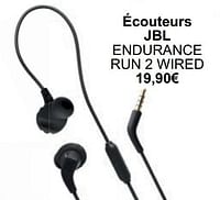 Promotions Écouteurs jbl endurance run 2 wired - JBL - Valide de 01/05/2024 à 31/05/2024 chez Cora