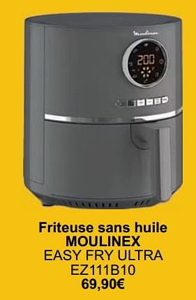 Promoties Friteuse sans huile moulinex easy fry ultra ez111b10 - Moulinex - Geldig van 01/05/2024 tot 31/05/2024 bij Cora